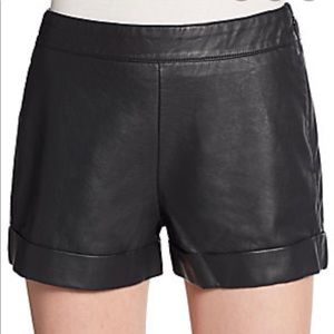 French Connection Faux Leather Shorts